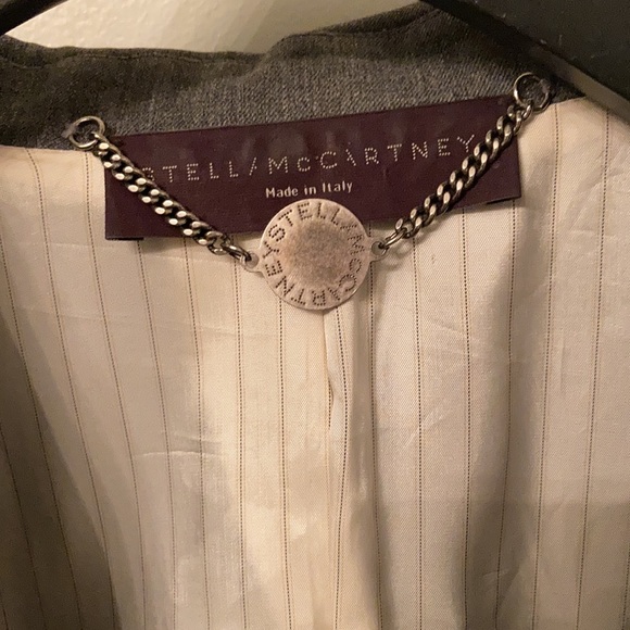 STELLA MCCARTNEY grey slim blazer sz4 **as is - Picture 3 of 8